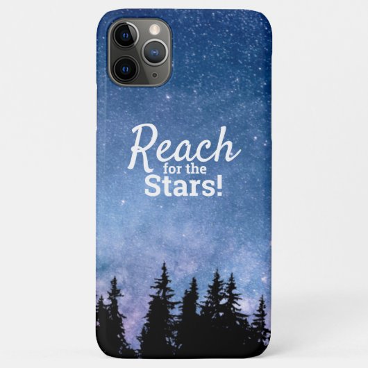 Bereik voor de sterren Motivatie Quote Starry Sky Case-Mate iPhone Case (Achterkant)