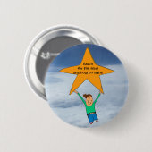 Bereik voor de sterren... ronde button 5,7 cm (Voorkant /achterkant)