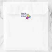 Bereik voor de sterren! ronde sticker (Tas)