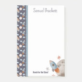 Bereik voor de Sterren Ruimteraket gepersonaliseer Post-it® Notes (Voorkant)