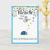 Bereik voor de sterren succes kaart (Gele Bloem)