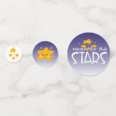 Bereik voor de sterren | Verjaardagstafel Confetti (Voorkanten)