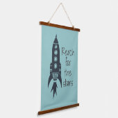 Bereik voor het ruimteschip van de sterren hangend wandkleed (Gebogen)