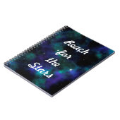 Bereik voor het Stars Galaxy Inspirerende Citaat Notitieboek (Linkerzijde)