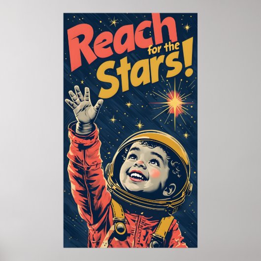 Bereik voor het Stars Kind | kinder-astronaut Poster (Voorkant)