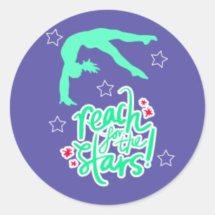 Bereik voor het Tumbling van de Gymnastiek van de  Ronde Sticker
