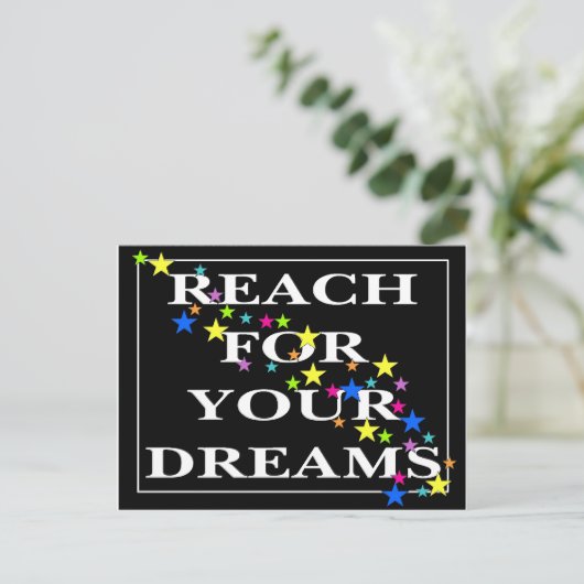 Bereik voor Uw Dromen Briefkaart (Staand voorkant)
