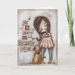 Bereikend Hand - Wenskaart Bedankkaart
