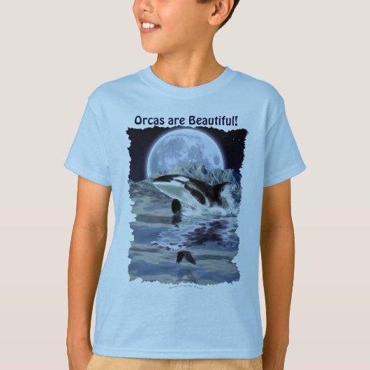 Bereikend Orca met Raven & Moon T-shirt (Voorkant)