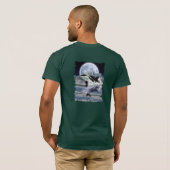 Bereikend Orca met Raven & Moon T-shirt (Achterkant volledig)