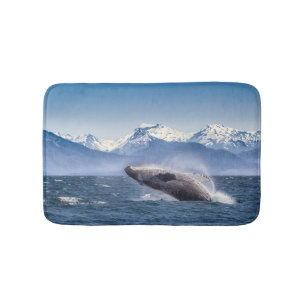 Bereikende hoefijzerwalvis in Alaska Badmat