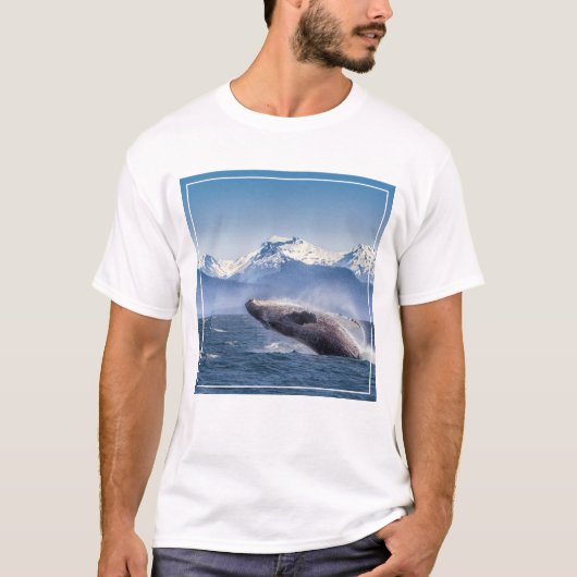 Bereikende hoefijzerwalvis in Alaska T-shirt (Voorkant)