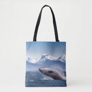 Bereikende hoefijzerwalvis in Alaska Tote Bag