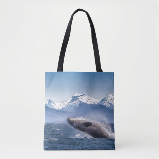 Bereikende hoefijzerwalvis in Alaska Tote Bag (Voorkant)