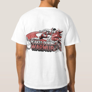 bereikte hoogtepunt tijdens warming-up t-shirt
