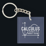 Bereken eigenlijk de Wiskunde van de Rocket Scienc Sleutelhanger<br><div class="desc">Grappige Wiskunde science school nerd sleutelhanger voor elke wiskunde genie of geek met een goed gevoel voor humor. Het grappige gezegde is "Calculus - Eigenlijk is het Rocket Science" met een x tot y-as grafiek</div>