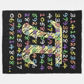 Berekende Fun en kleurrijke Chalkboard-Style Pi Fleece Deken (Voorkant (Horizontaal))