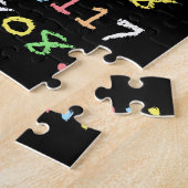 Berekende Fun en kleurrijke Chalkboard-Style Pi Legpuzzel (Zijkant)