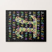 Berekende Fun en kleurrijke Chalkboard-Style Pi Legpuzzel (Horizontaal)