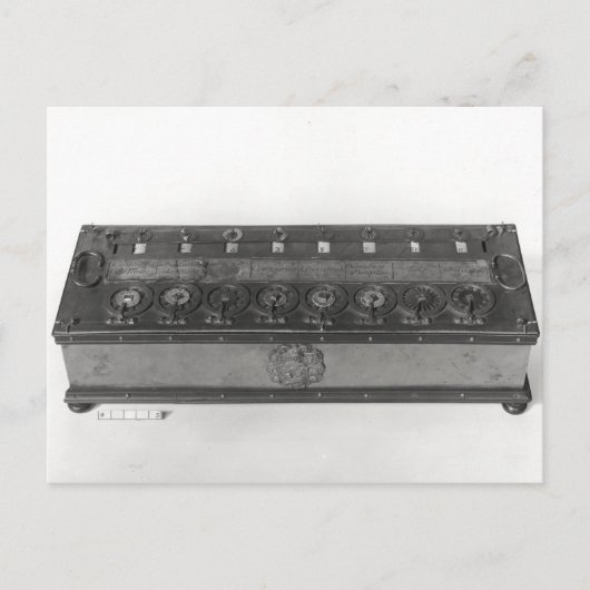 Berekening van de uitgevonden machine briefkaart (Voorkant)