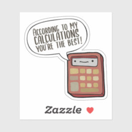 Berekeningen gesponnen voor de beste persoon sticker