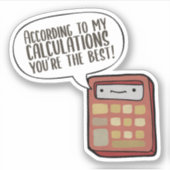 Berekeningen gesponnen voor de beste persoon sticker (Voorkant)