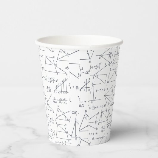 Berekeningen van de wiskunde en Vormen Gepersonali Papieren Bekers (Rechts)