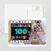 Beren 100 dagen school briefkaart (Voorkant / Achterkant)