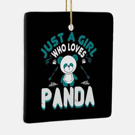 Beren - Alleen een meisje dat van Panda houdt Keramisch Ornament (Rechts)