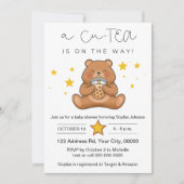 Beren Baby shower, Bubble Tea, Cu-TEA Kaart (Voorkant)