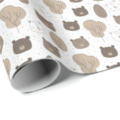 beren baby shower cadeaupapier (Rol Hoek)