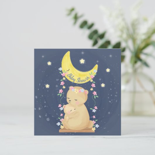 Beren Baby shower Uitnodiging (Staand voorkant)