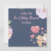 Beren Baby shower Uitnodiging (Achterkant)