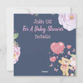 Beren Baby shower Uitnodiging (Achterkant)