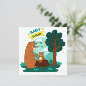 Beren Baby shower Uitnodiging (Staand voorkant)