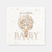 Beren Baby showers ballonnen & sterren Boho Wit Br Servet (Voorkant)