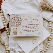 Beren ballon baby boy doucheboeken voor Baby Kaart