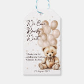 Beren ballon Baby shower Cadeaulabel (Voorkant)