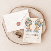 Beren ballon Barly Wait Twins Blauwe Luier Raffle Informatiekaartje