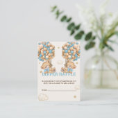 Beren ballon Barly Wait Twins Blauwe Luier Raffle Informatiekaartje (Staand voorkant)