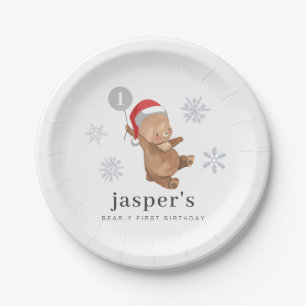 Beren ballon Santa Hat Papieren Bordje