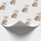 Beren ballon Verjaardag wrapping papier (Hoek)