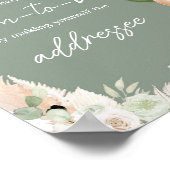 Beren ballonenvelopstation Green Boho Poster (Hoek)