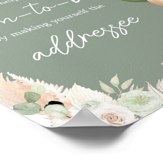 Beren ballonenvelopstation Green Boho Poster (Hoek)