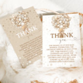 Beren ballonnen baby shower bedankkaart