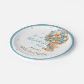 Beren ballonnen Barly Wachten Blauw Baby Jongensdo Papieren Bordje (Gekanteld)