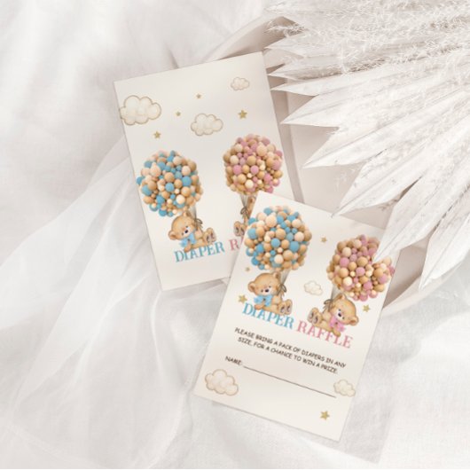 Beren ballonnen Barly Wachten Luier Raffle Informatiekaartje