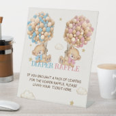 Beren ballonnen Barly Wachten Luier Raffle Reclamebord Met Voetstuk (Insitu)