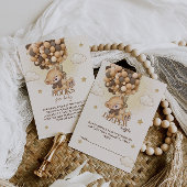 Beren ballonnen beige bruine luier loterij informatiekaartje