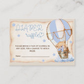 Beren ballonnen Blauwe Boho Luier Raffle Informatiekaartje (Voorkant)